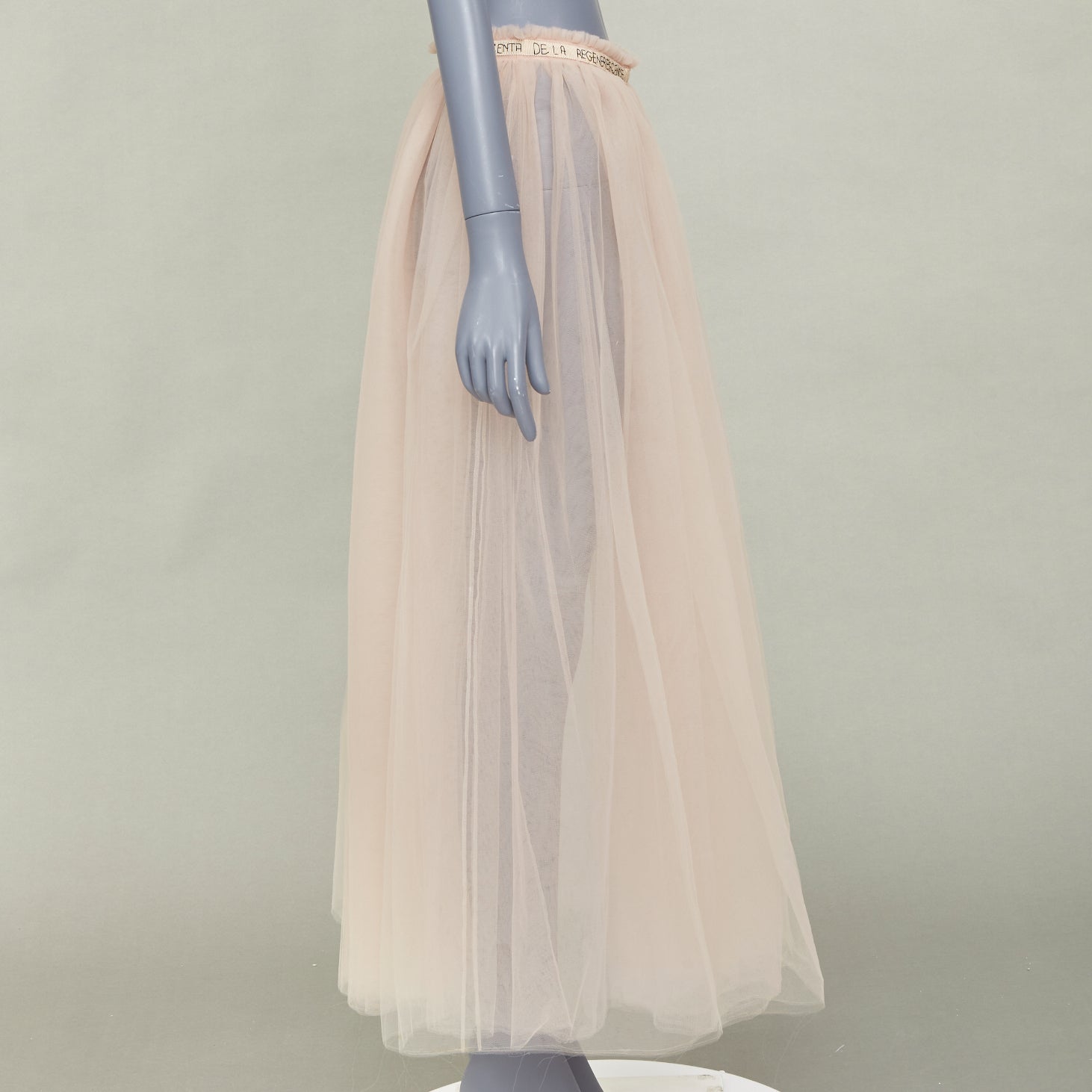Women's Valentino mesh tulle embroidered midi skirt - Image 4