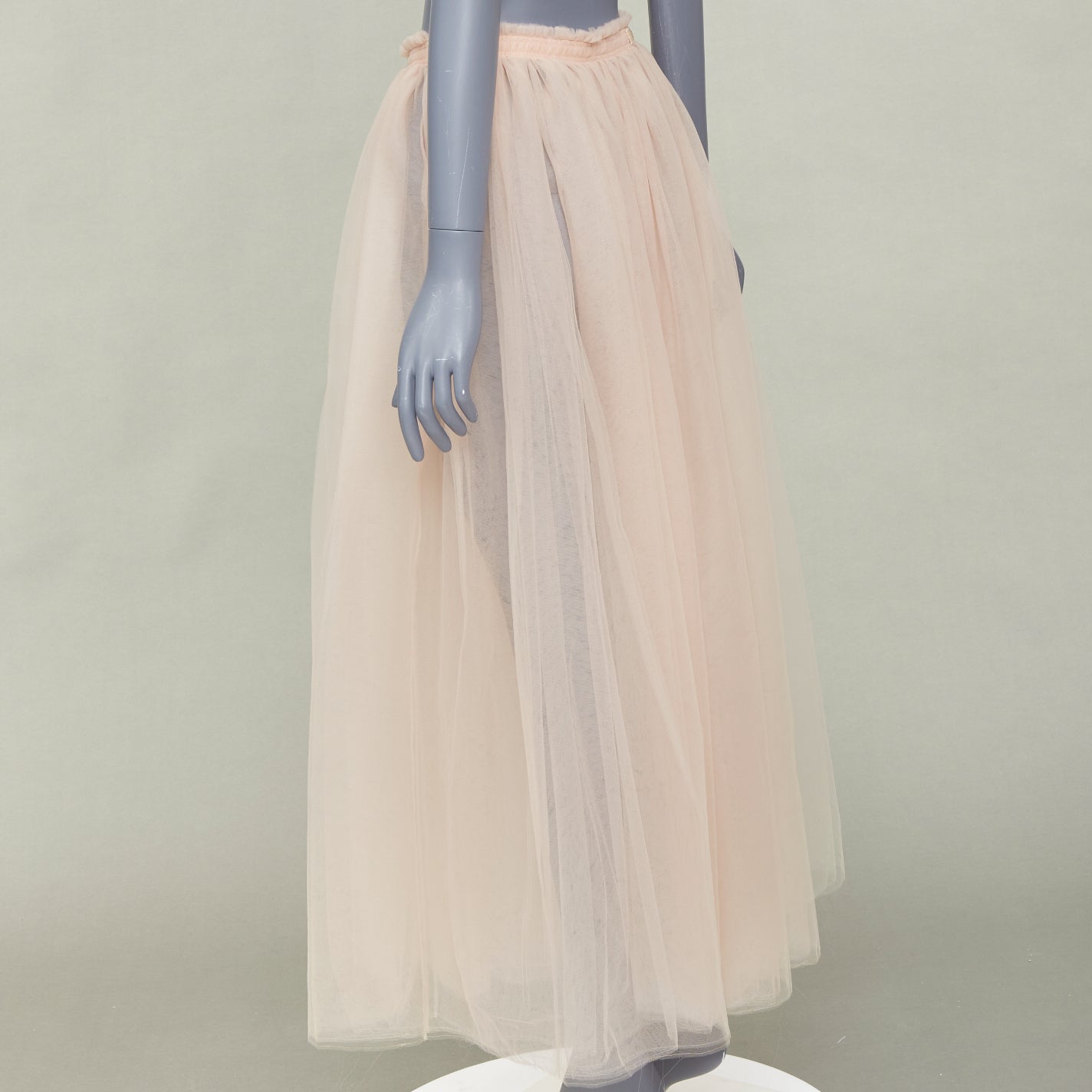 Women's Valentino mesh tulle embroidered midi skirt - Image 6