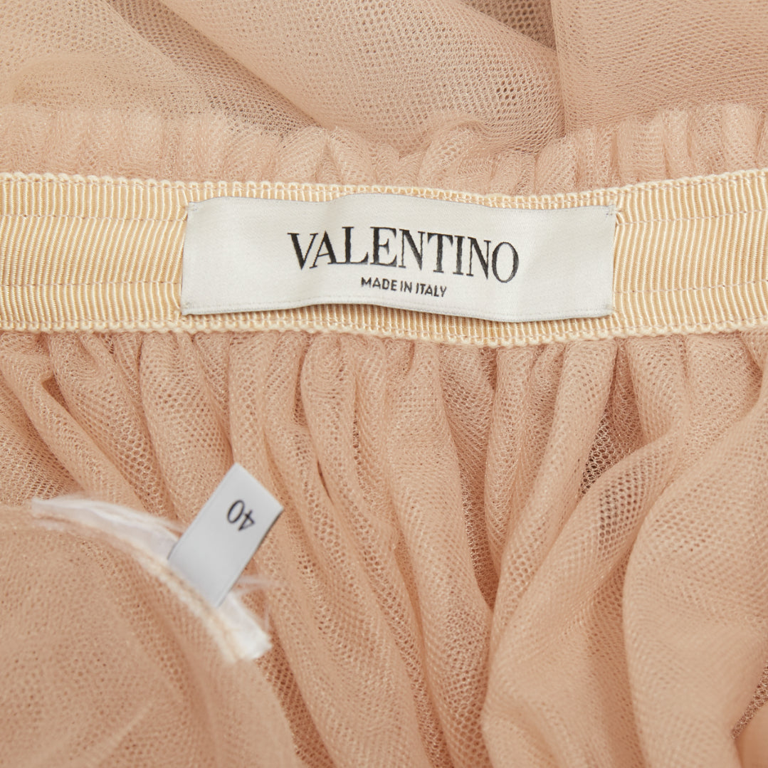 Women's Valentino mesh tulle embroidered midi skirt - Image 8