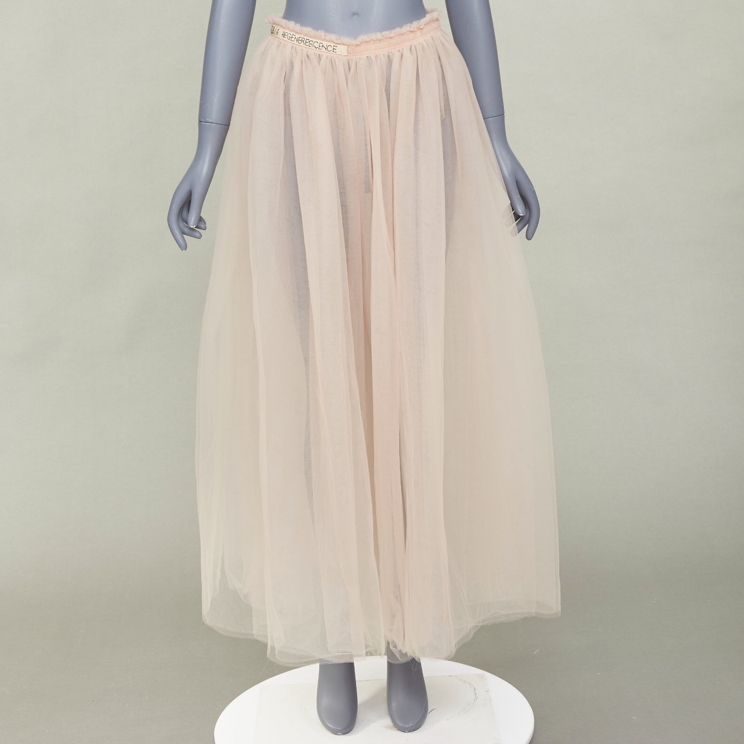 Women's Valentino mesh tulle embroidered midi skirt - Image 9