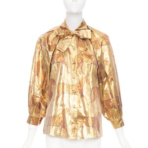 Women's Gucci animal print pussy bow shirt blouse