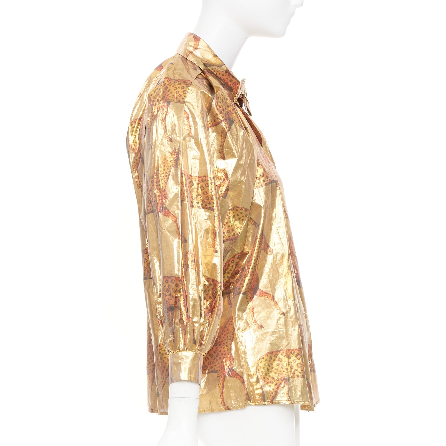 Women's Gucci animal print pussy bow shirt blouse - Image 4