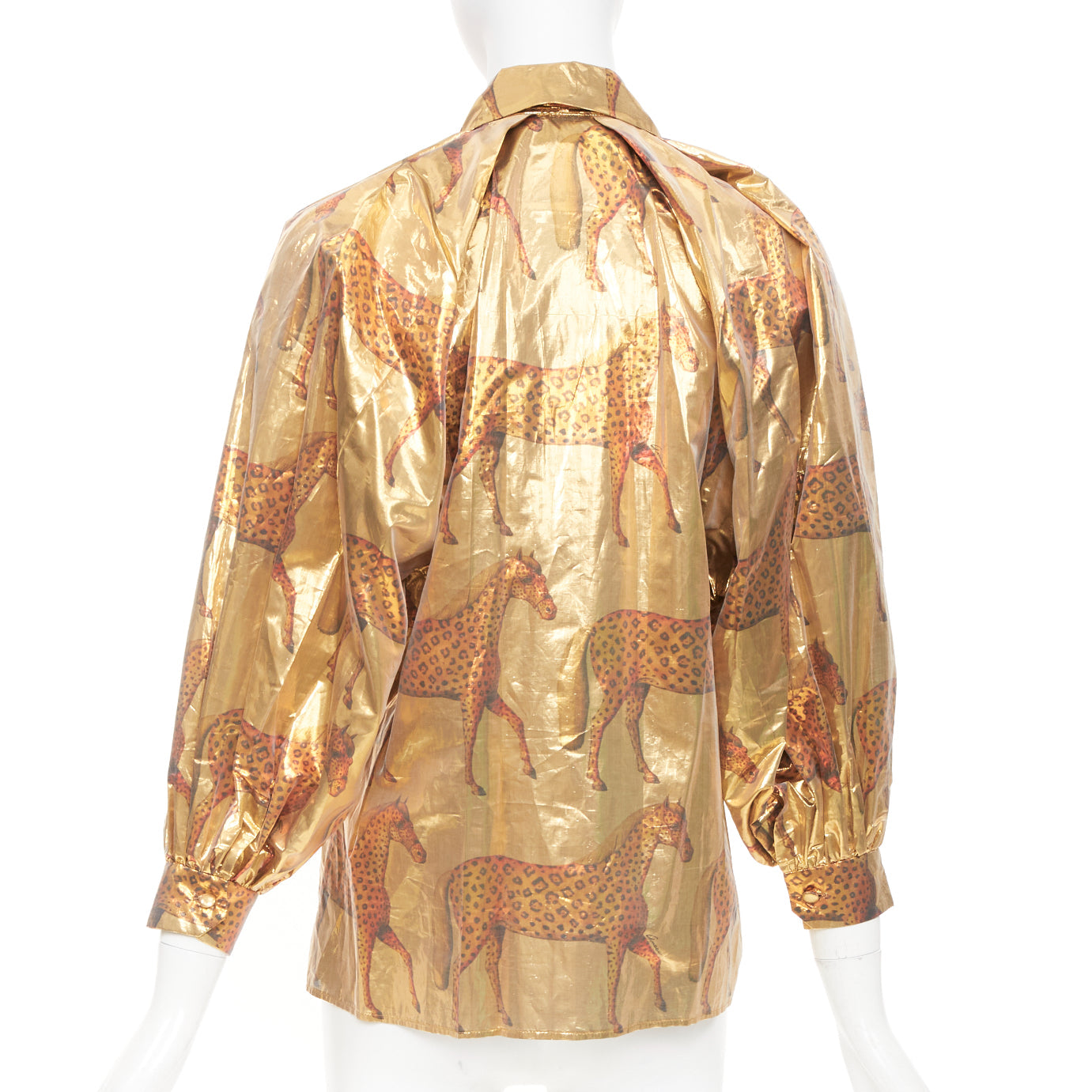 Women's Gucci animal print pussy bow shirt blouse - Image 5