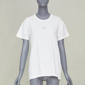 Women's Maison Margiela white cotton logo print tshirt