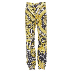 Men's Versace gold Medusa stud jeans
