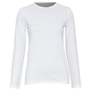 Women's Theory white cotton long sleeve top