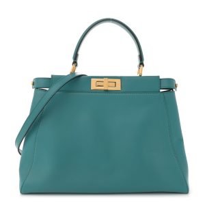 Vitello Morgan Fabric Jacquard Pequin Medium Peekaboo Iconic Satchel Lago Tobacco Black