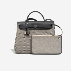 Hermès Herbag 31 Vache Hunter / Toile Black / Écru / Ardoise
