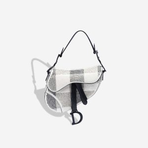 Dior Saddle Mini Calf / Sequins White / Black