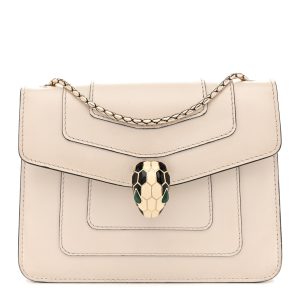 Calfskin Small Serpenti Forever Crossbody Bag White Agate