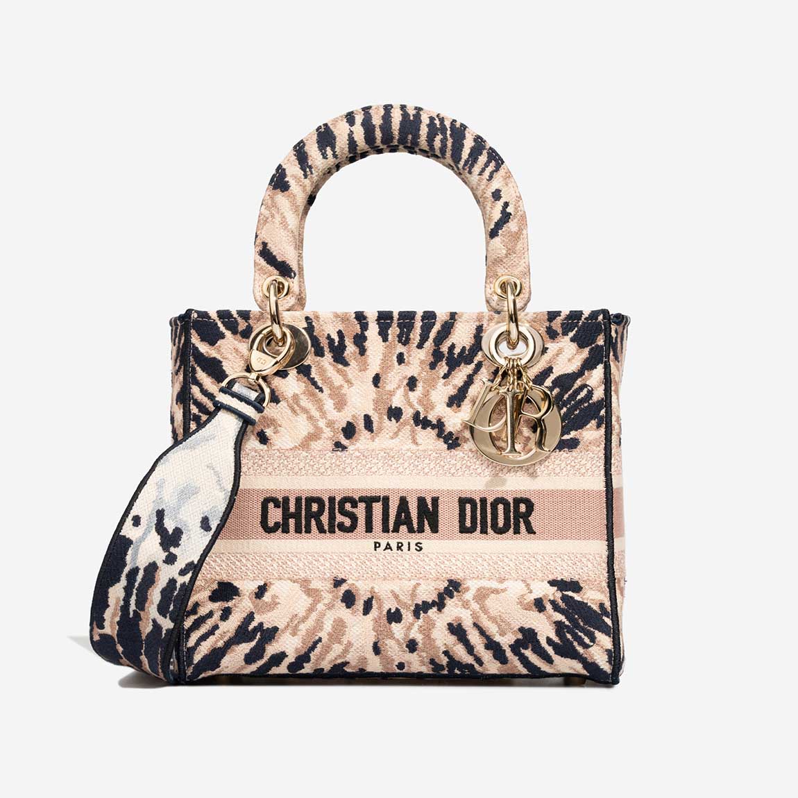 Dior Lady Medium Canvas Beige / Multicolour - 图片 3