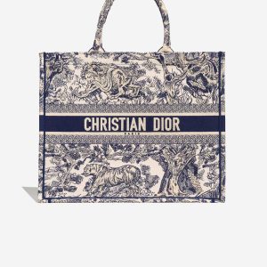Dior Book Tote Large Canvas Blue / White