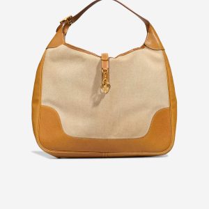 Hermès Trim 38 Toile / Peau Porc Beige / Naturel