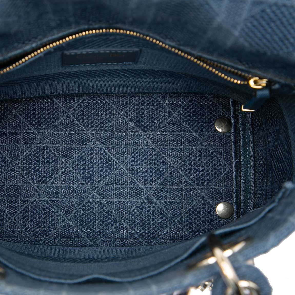 Dior Lady D-Lite Medium Canvas Blue - 图片 5