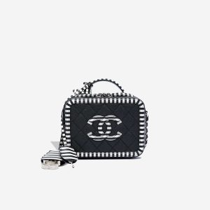 Chanel Vanity Small Caviar Black / White / Red