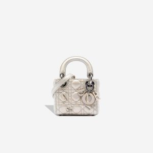 Dior Lady Micro Calf Metallic Grey