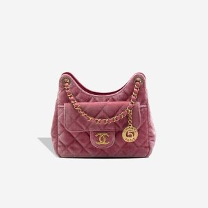 Chanel Hobo Small Velvet / Calf Fuchsia
