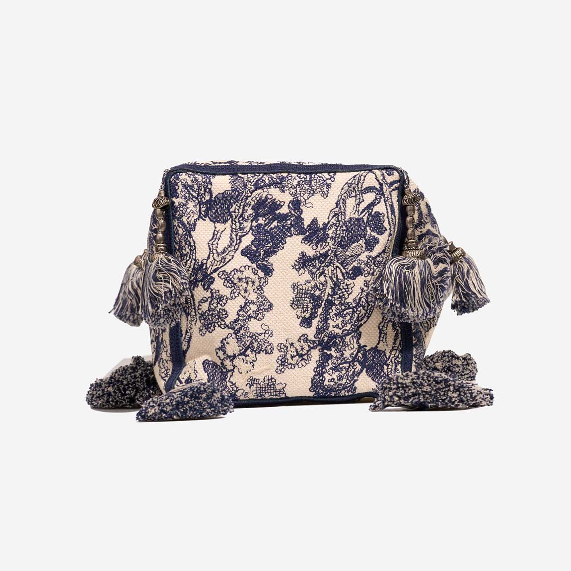 Dior D Bubble Bucket Medium Canvas Blue / White - 图片 6