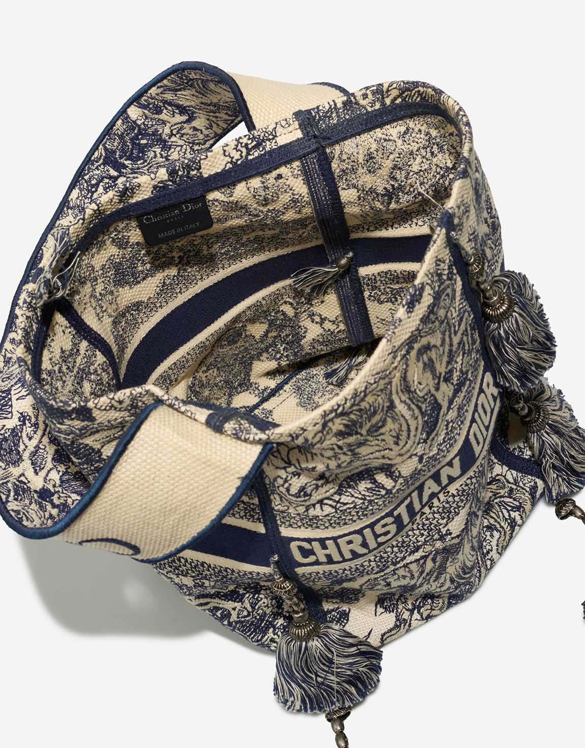 Dior D Bubble Bucket Medium Canvas Blue / White - 图片 9