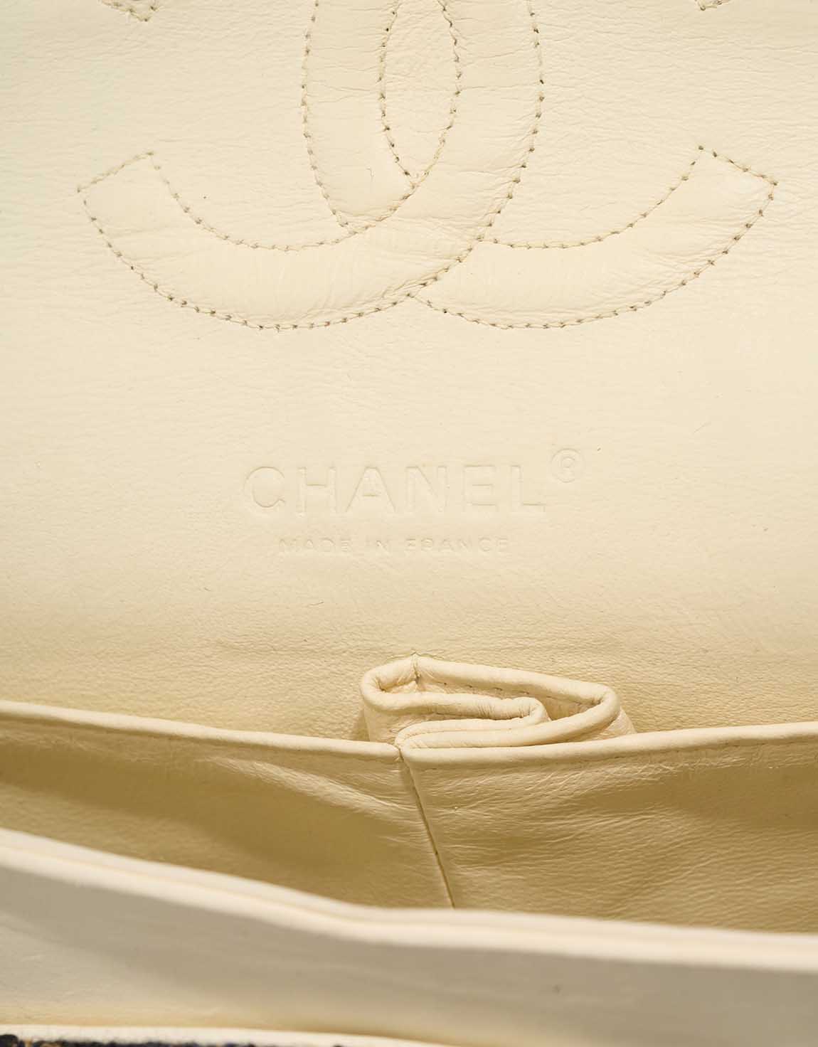 Chanel Timeless Medium Tweed White / Marine - 图片 8