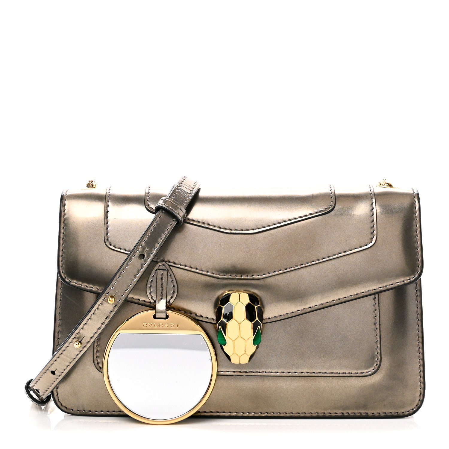 Metallic Serpenti Forever Small Shoulder Bag Silver - Image 2