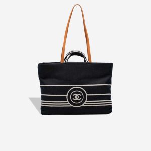 Chanel Shopping Tote Large Denim Black