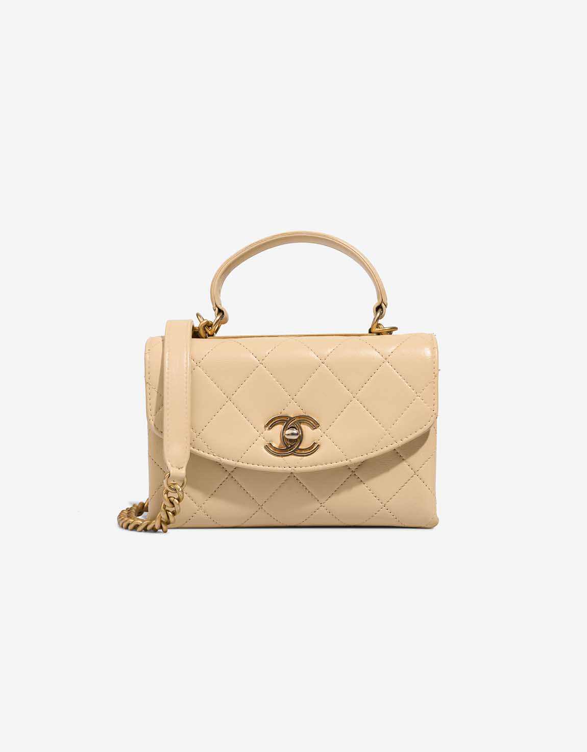 Chanel Timeless Handle Small Lamb Beige