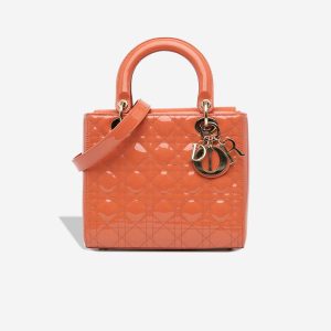 Dior Lady Medium Patent Orange