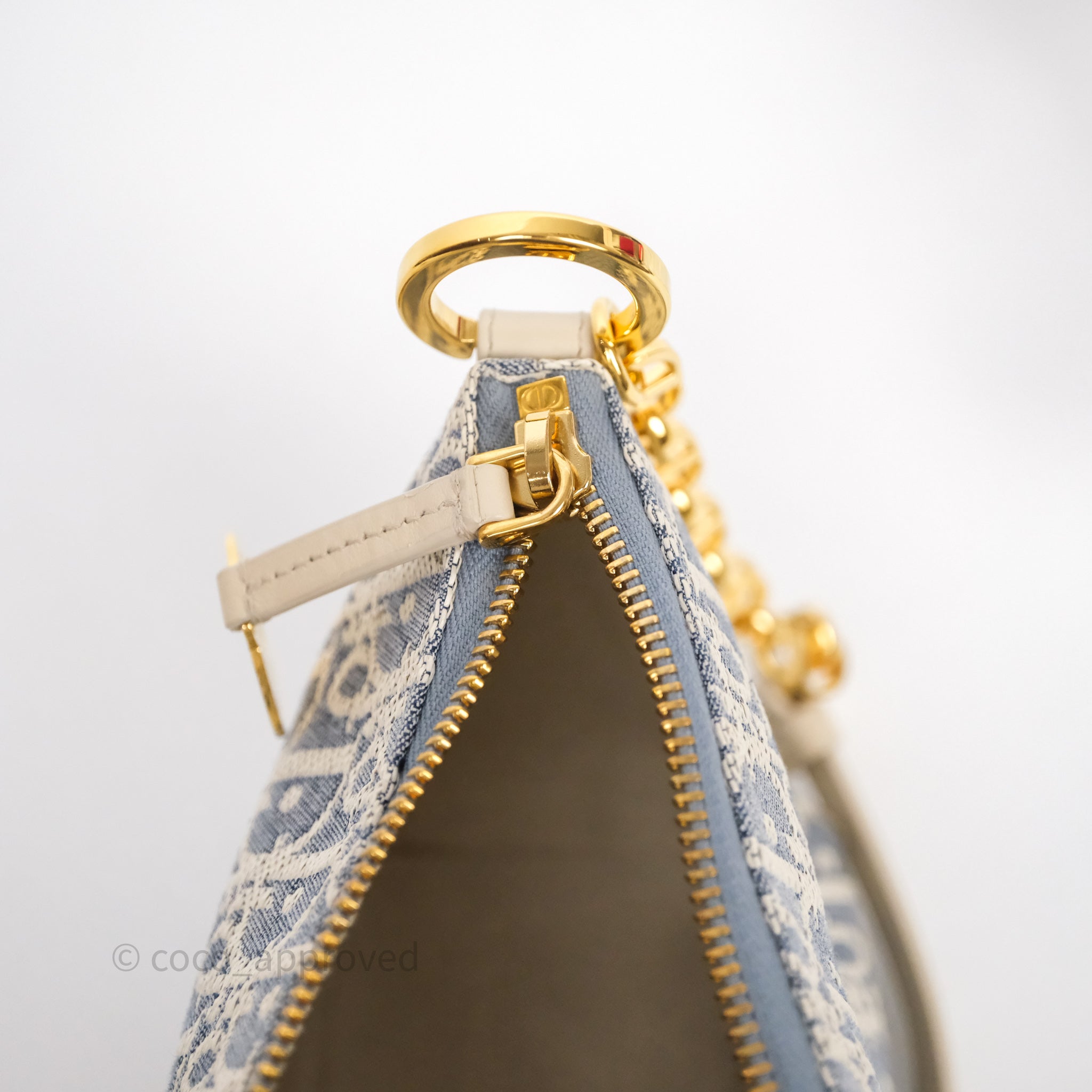Christian Dior Diorstar Hobo Bag with Chain Blue Dior Oblique Chambray with Raffia Effect - 图片 37