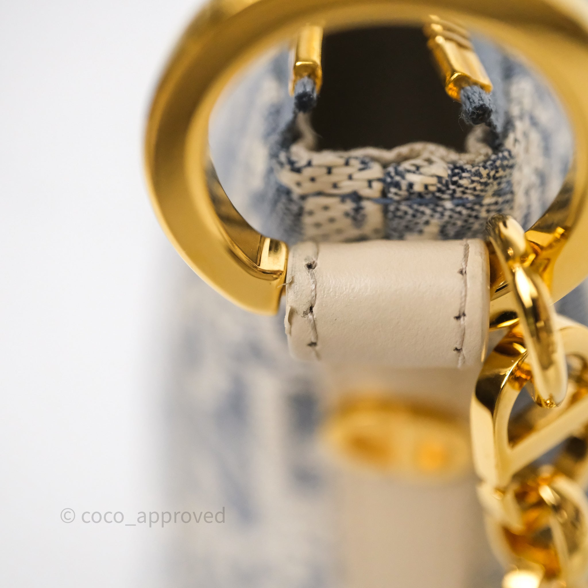 Christian Dior Diorstar Hobo Bag with Chain Blue Dior Oblique Chambray with Raffia Effect - 图片 14