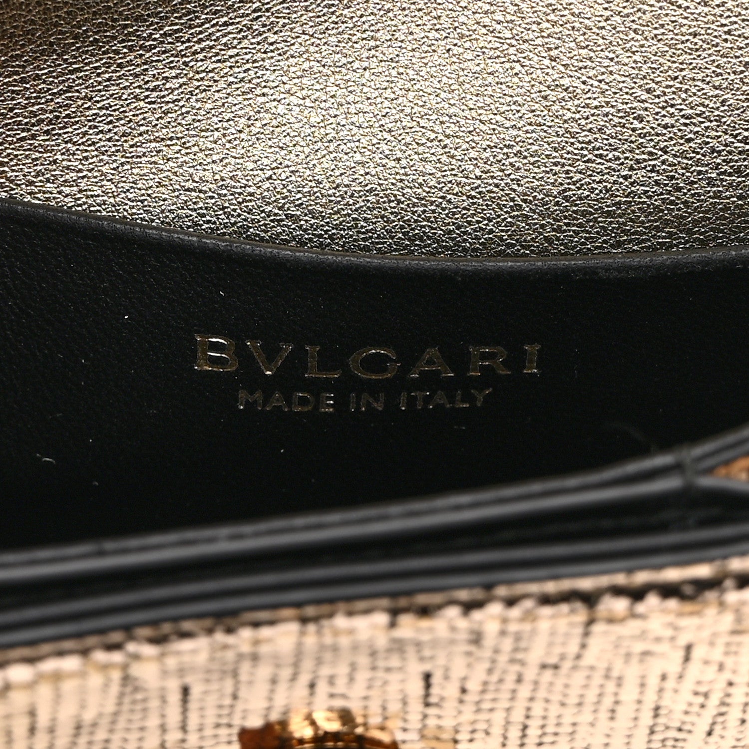 Metallic Calfskin Serpenti Forever Micro Bag Gold - Image 6