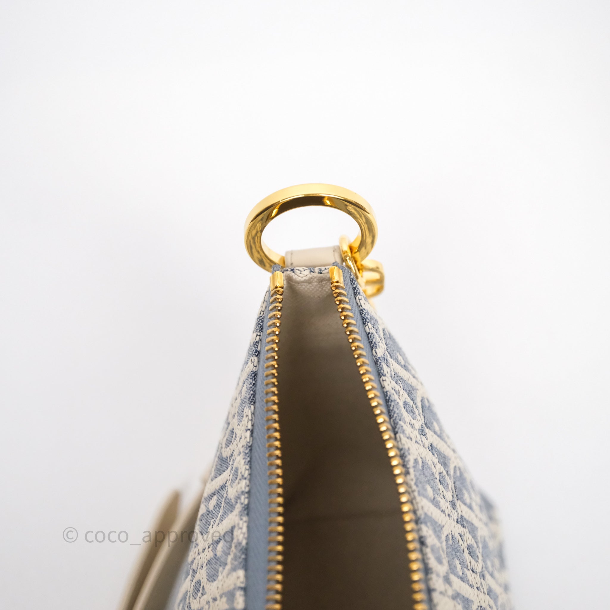 Christian Dior Diorstar Hobo Bag with Chain Blue Dior Oblique Chambray with Raffia Effect - 图片 38