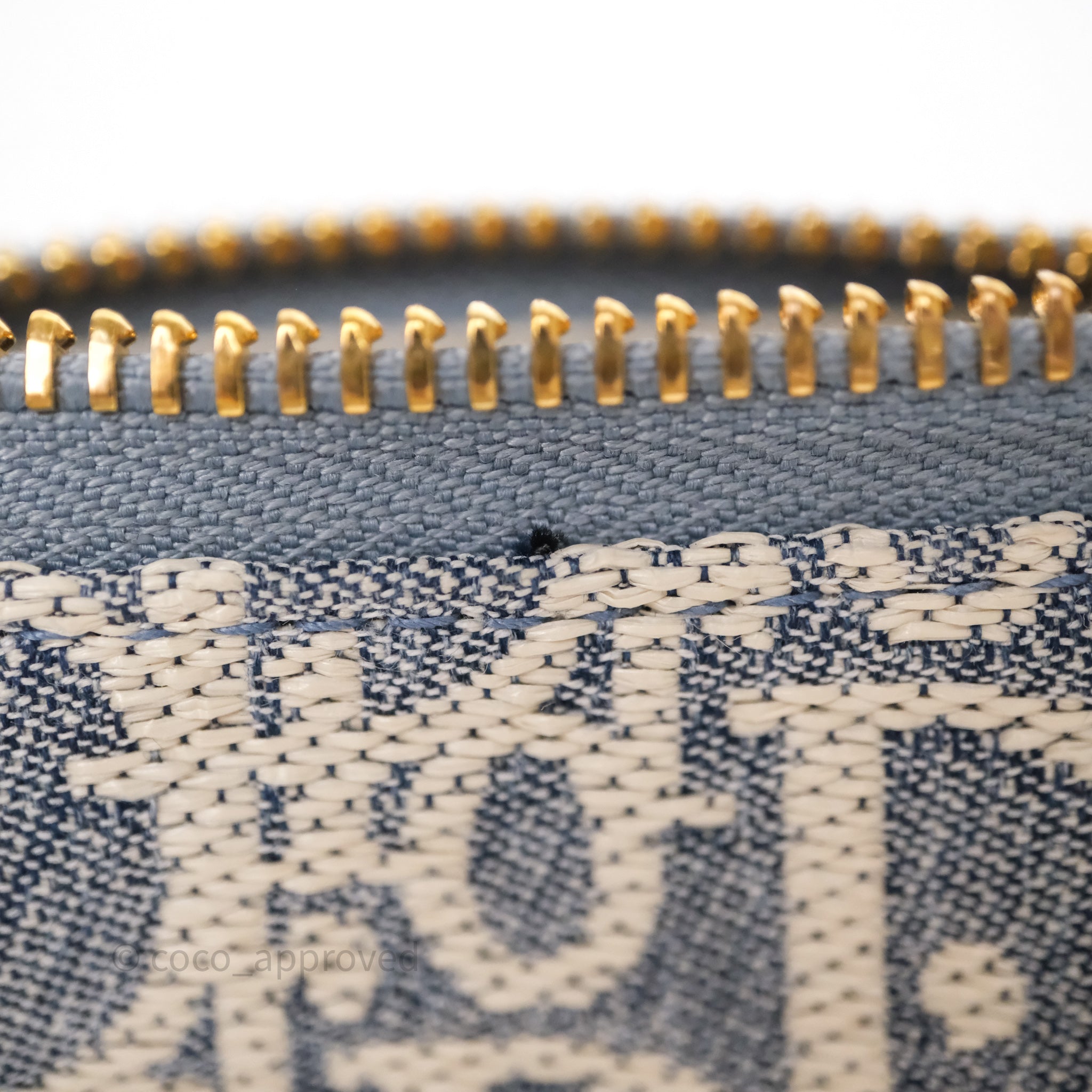 Christian Dior Diorstar Hobo Bag with Chain Blue Dior Oblique Chambray with Raffia Effect - 图片 13