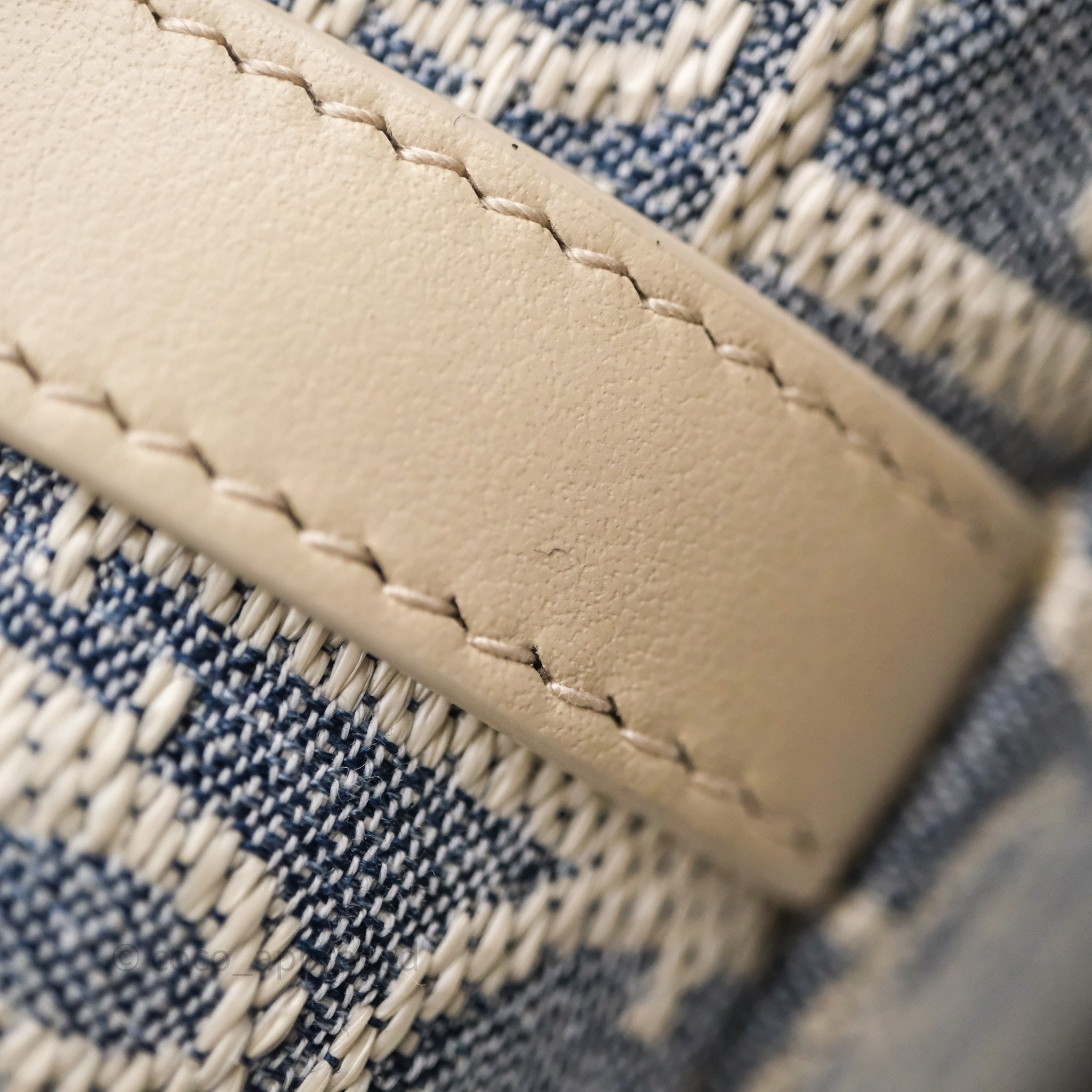 Christian Dior Diorstar Hobo Bag with Chain Blue Dior Oblique Chambray with Raffia Effect - 图片 17