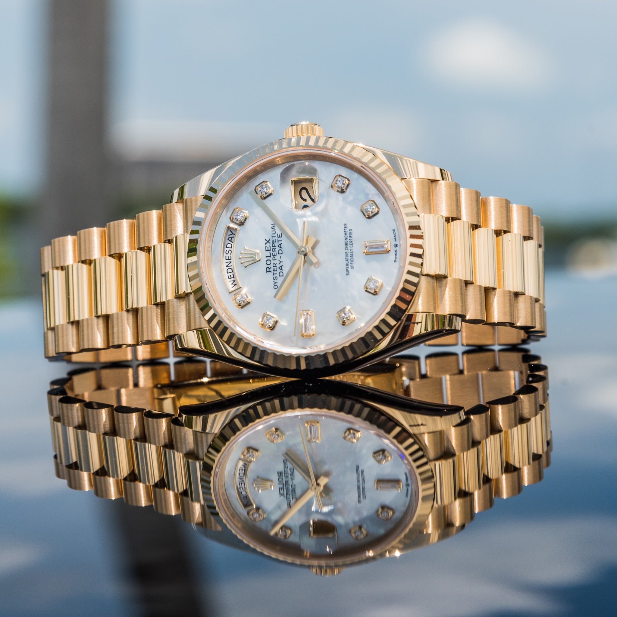 Rolex 2025 Day-Date 36mm Mother of Pearl 128238