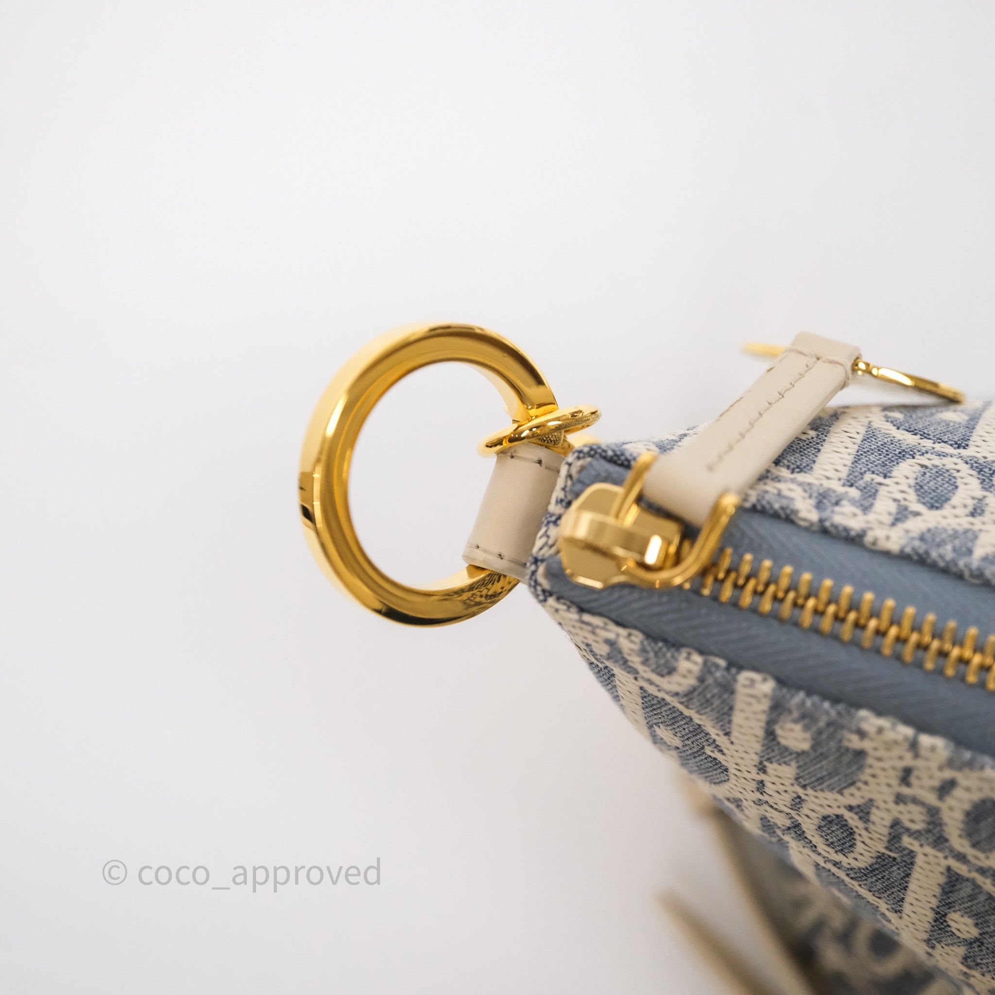Christian Dior Diorstar Hobo Bag with Chain Blue Dior Oblique Chambray with Raffia Effect - 图片 36