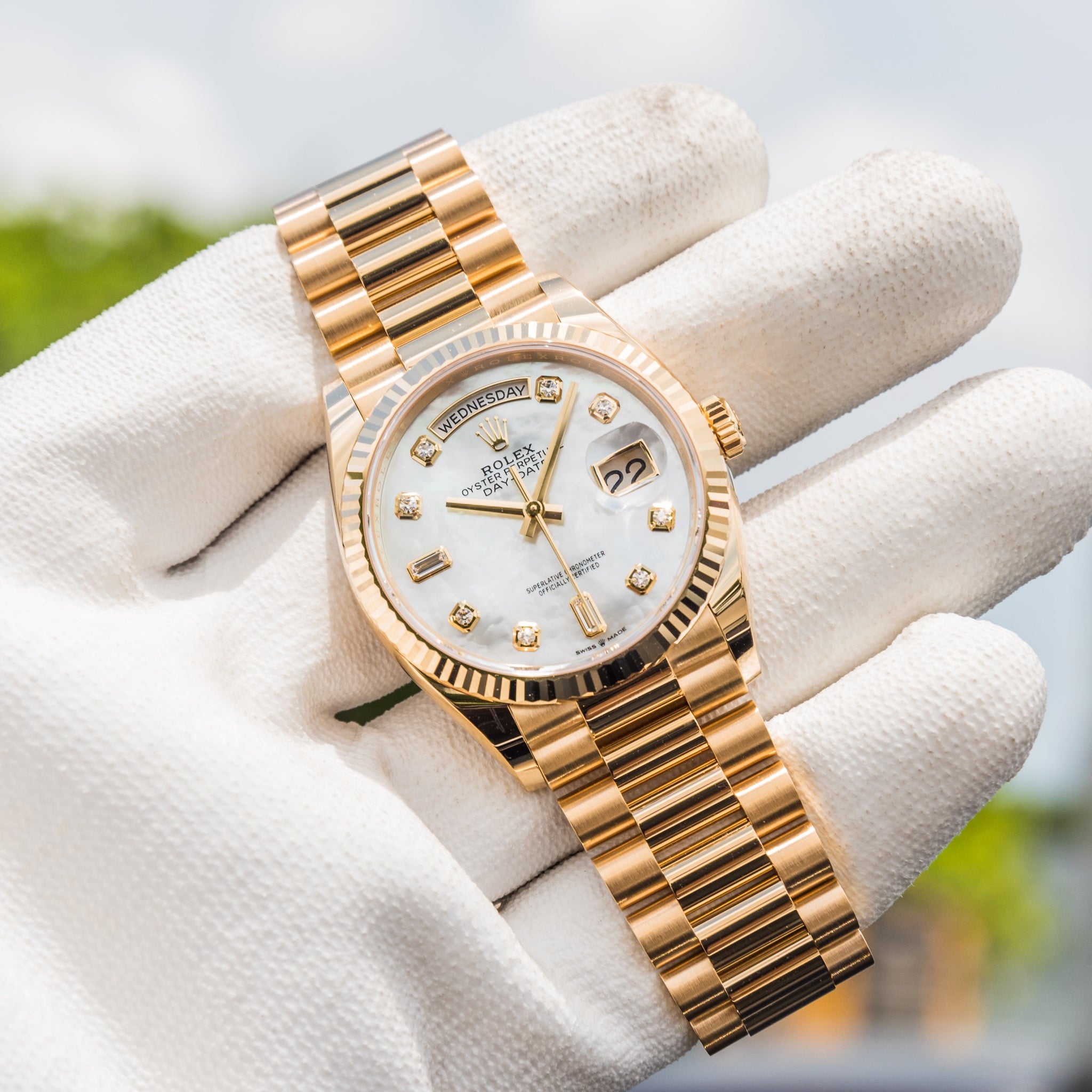 Rolex 2025 Day-Date 36mm Mother of Pearl 128238 - Image 8