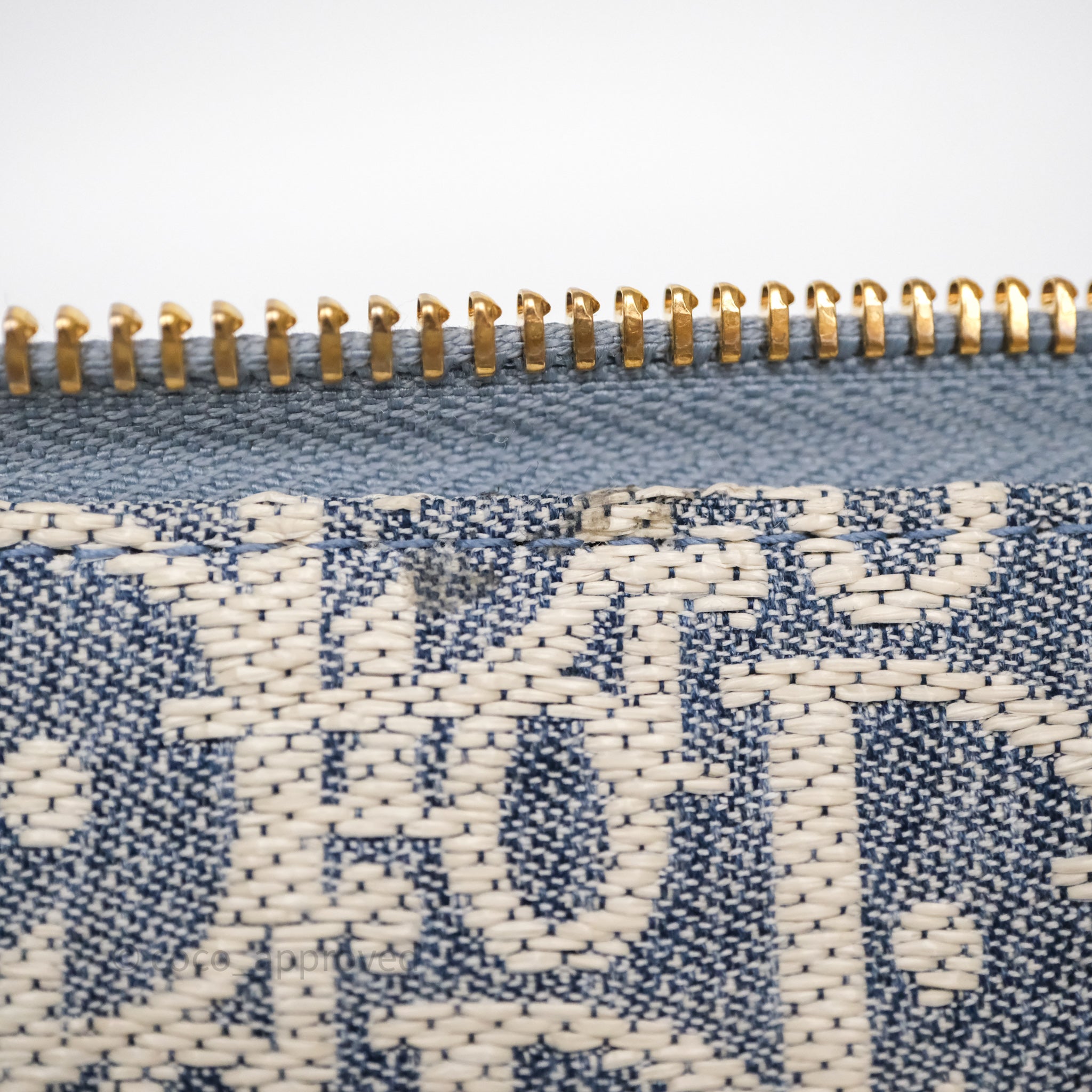 Christian Dior Diorstar Hobo Bag with Chain Blue Dior Oblique Chambray with Raffia Effect - 图片 11
