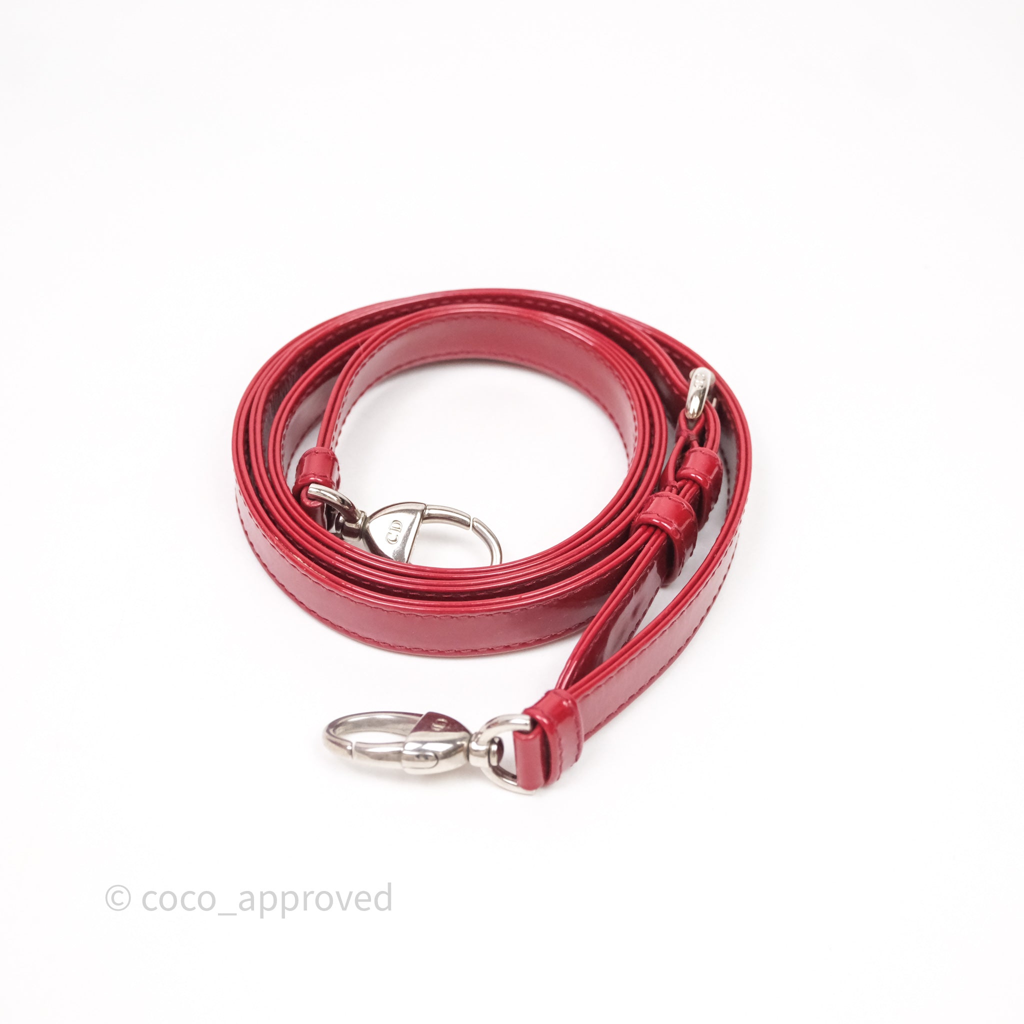 Christian Dior Mini Lady Dior Red Patent Cannage Silver Hardware - 图片 52