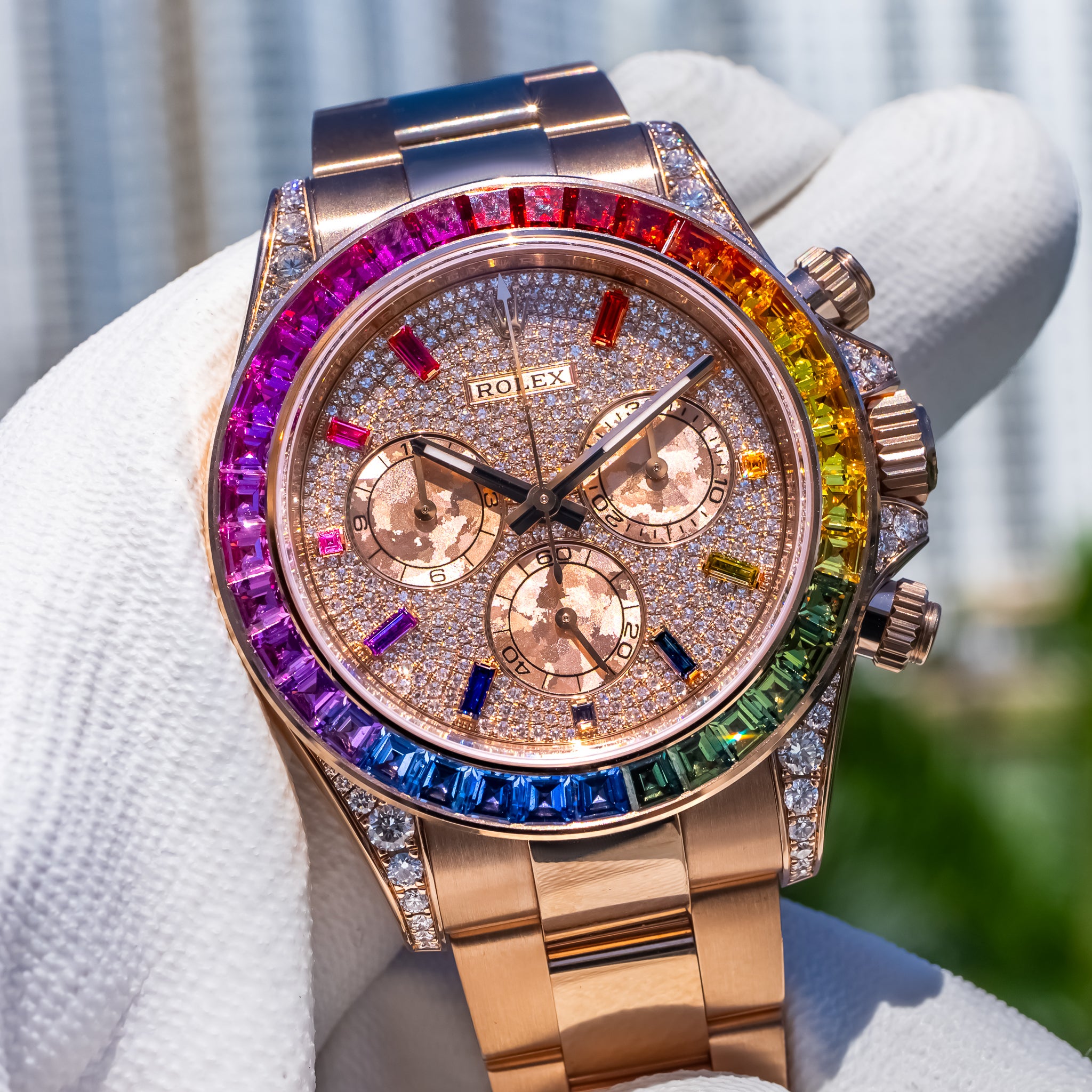Rolex 2025 Daytona 126595RBOW Pave Dial 40mm - Image 8