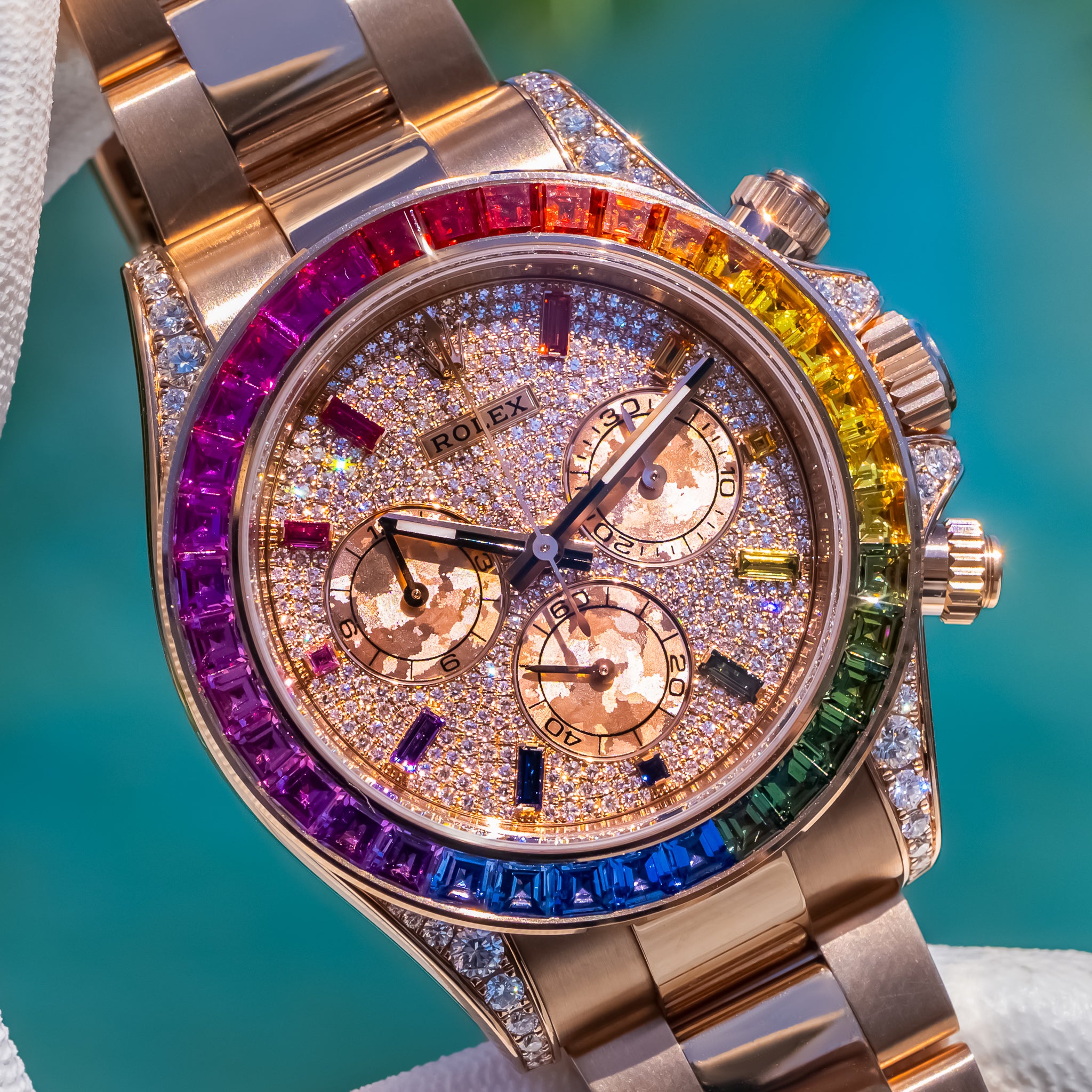 Rolex 2025 Daytona 126595RBOW Pave Dial 40mm - Image 3