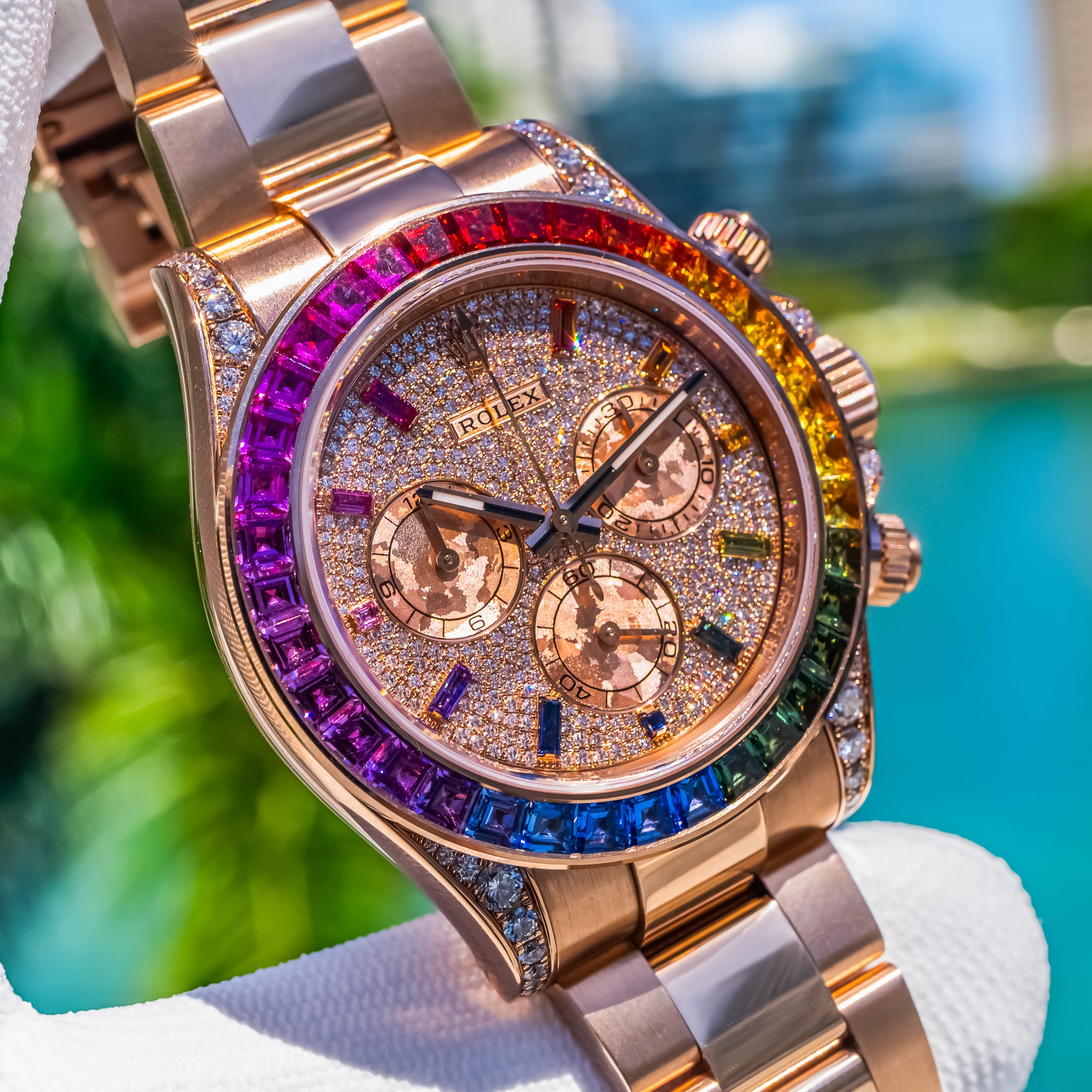Rolex 2025 Daytona 126595RBOW Pave Dial 40mm - Image 7