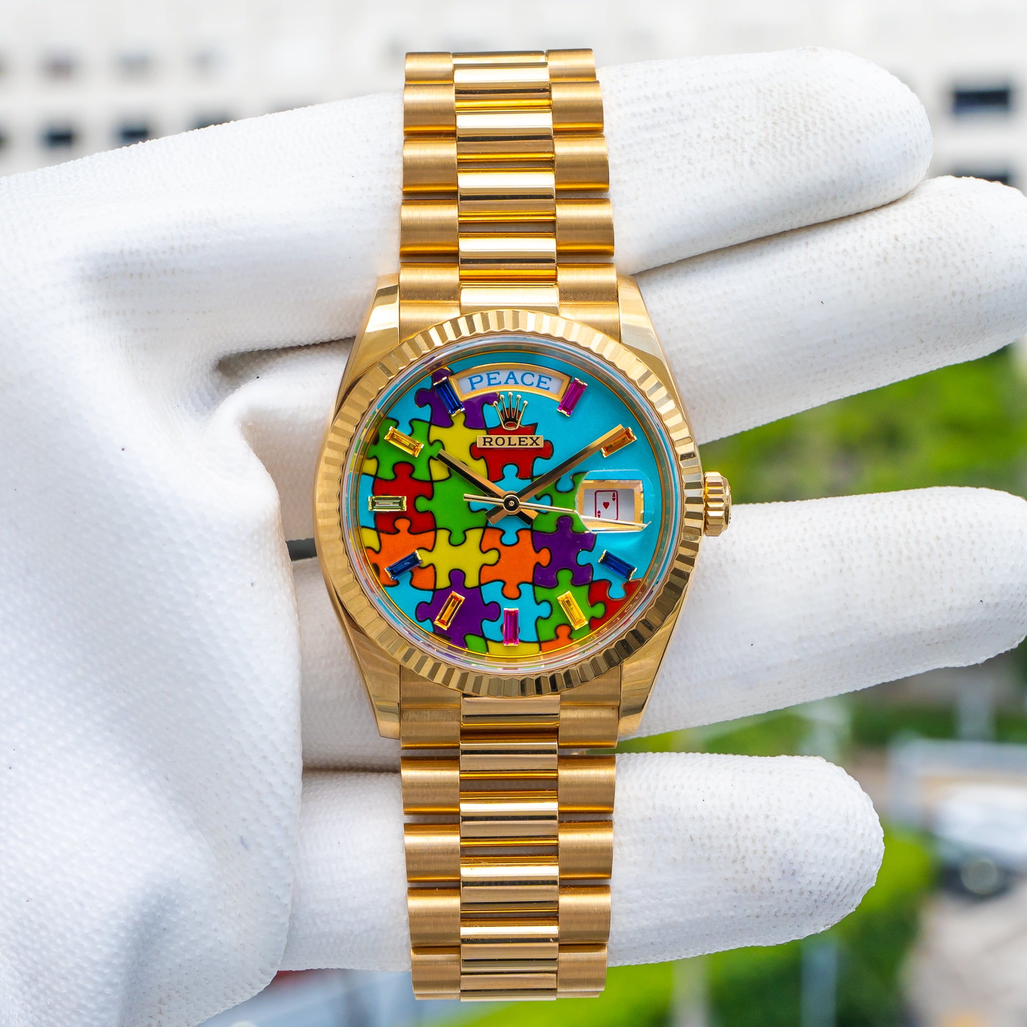 2023 Rolex Day-Date 128238 "Puzzle" Yellow Gold 36mm - Image 5
