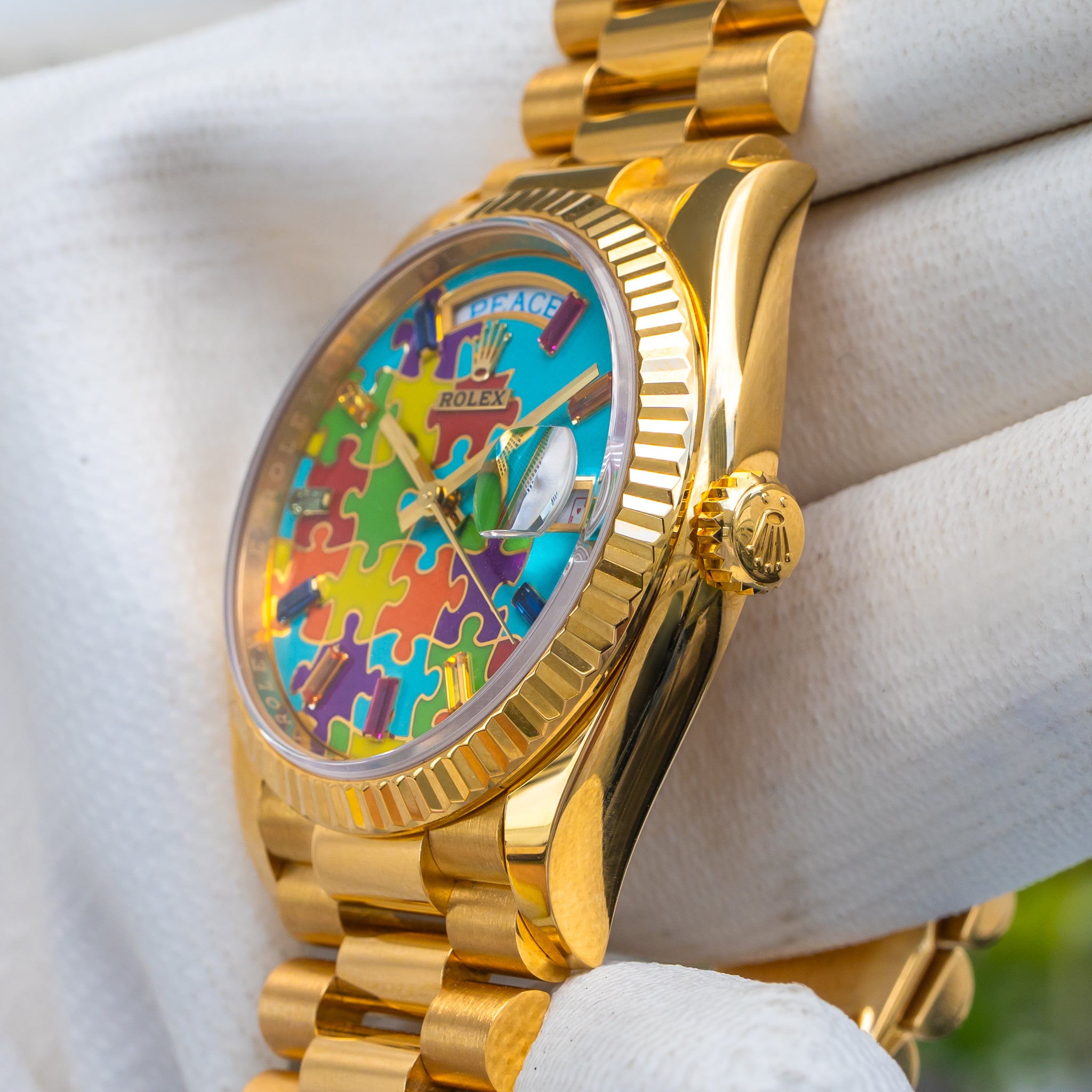 2023 Rolex Day-Date 128238 "Puzzle" Yellow Gold 36mm - Image 6