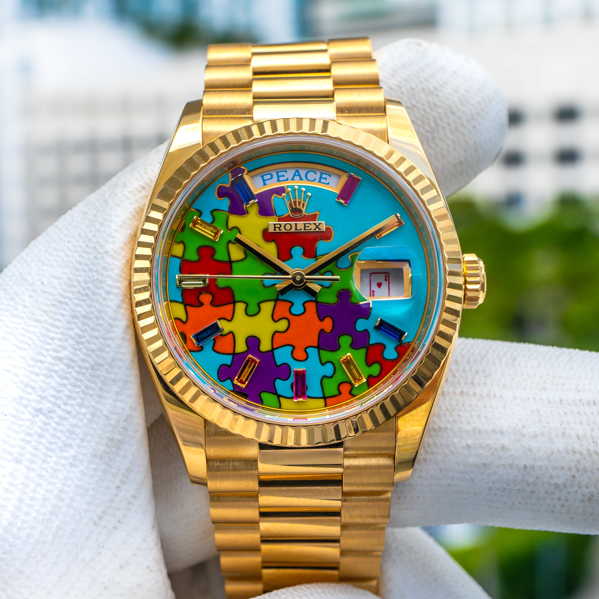 2023 Rolex Day-Date 128238 "Puzzle" Yellow Gold 36mm - Image 2