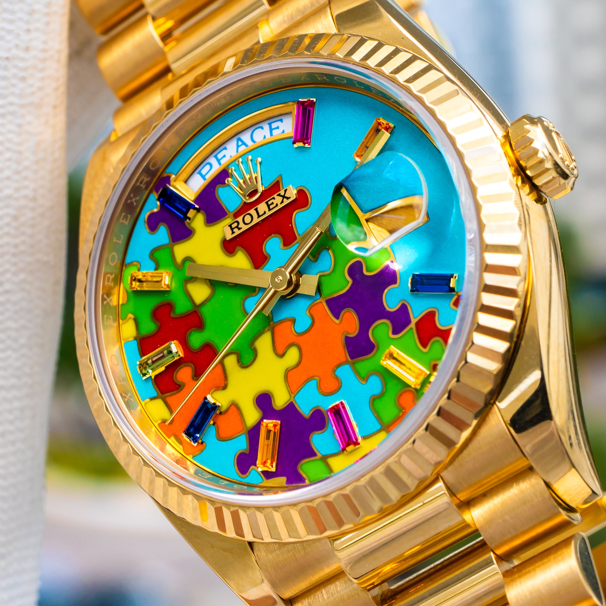 2023 Rolex Day-Date 128238 "Puzzle" Yellow Gold 36mm - Image 8
