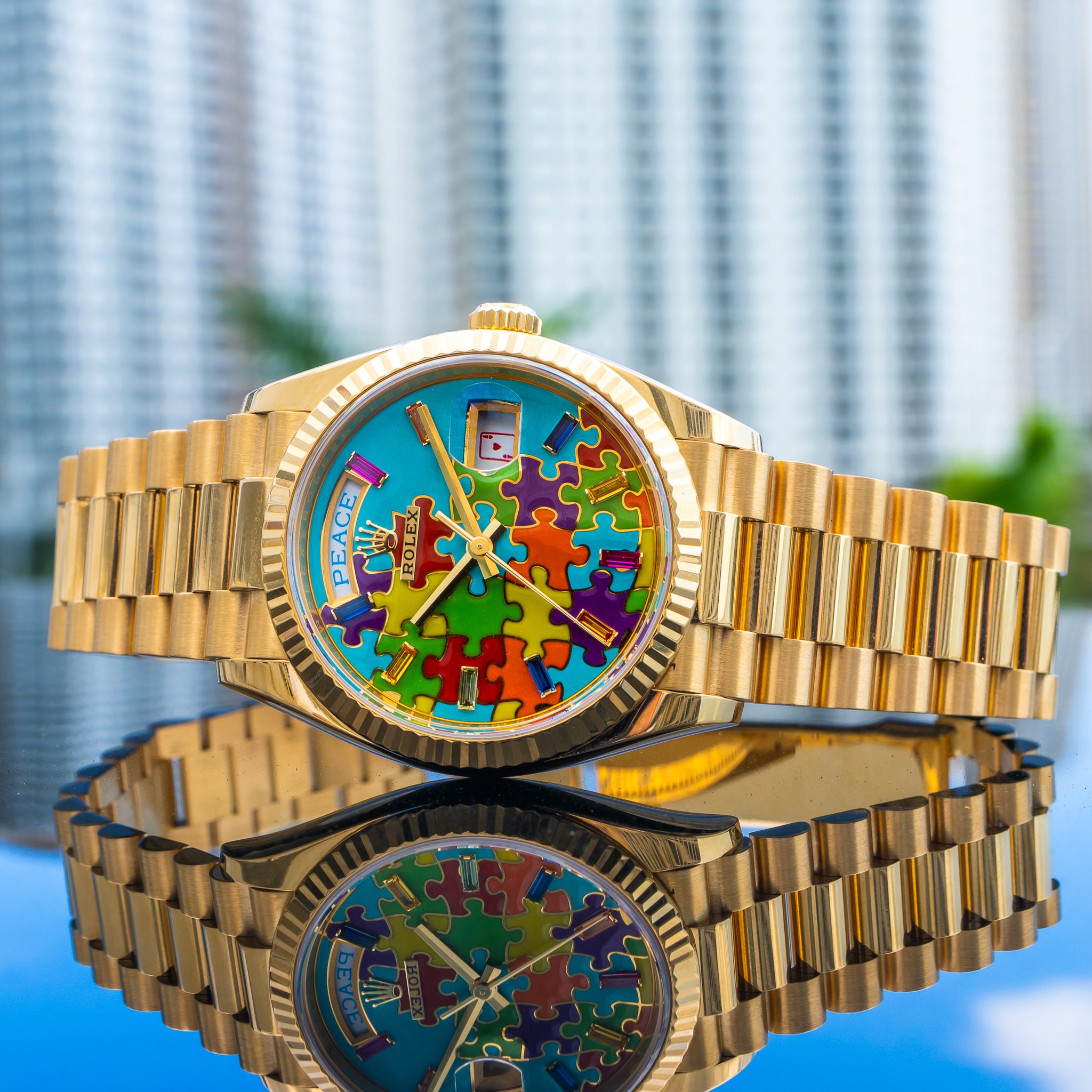 2023 Rolex Day-Date 128238 "Puzzle" Yellow Gold 36mm - Image 3