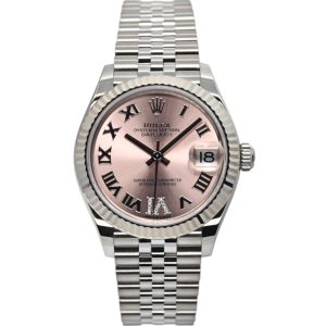 Rolex Datejust 31 31mm 278274-0024 Pink Roman Dial with VI Diamonds