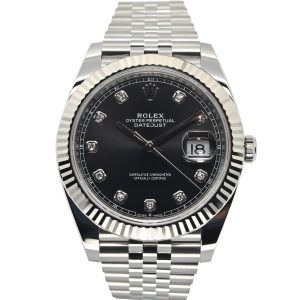 Rolex Datejust 41 41mm 126334-0012 Bright Black Dial with Diamonds
