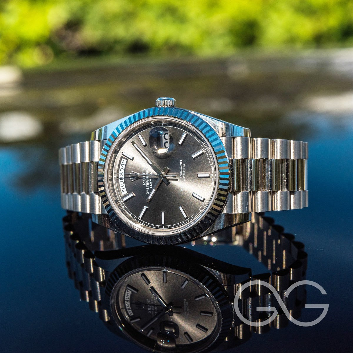Rolex 2023 Day-Date 40 Slate Grey Dial 228239 - Image 3